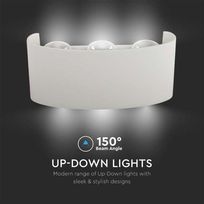 V-tac 5W LED sieninis šviestuvas, baltas, 4000K, IP65