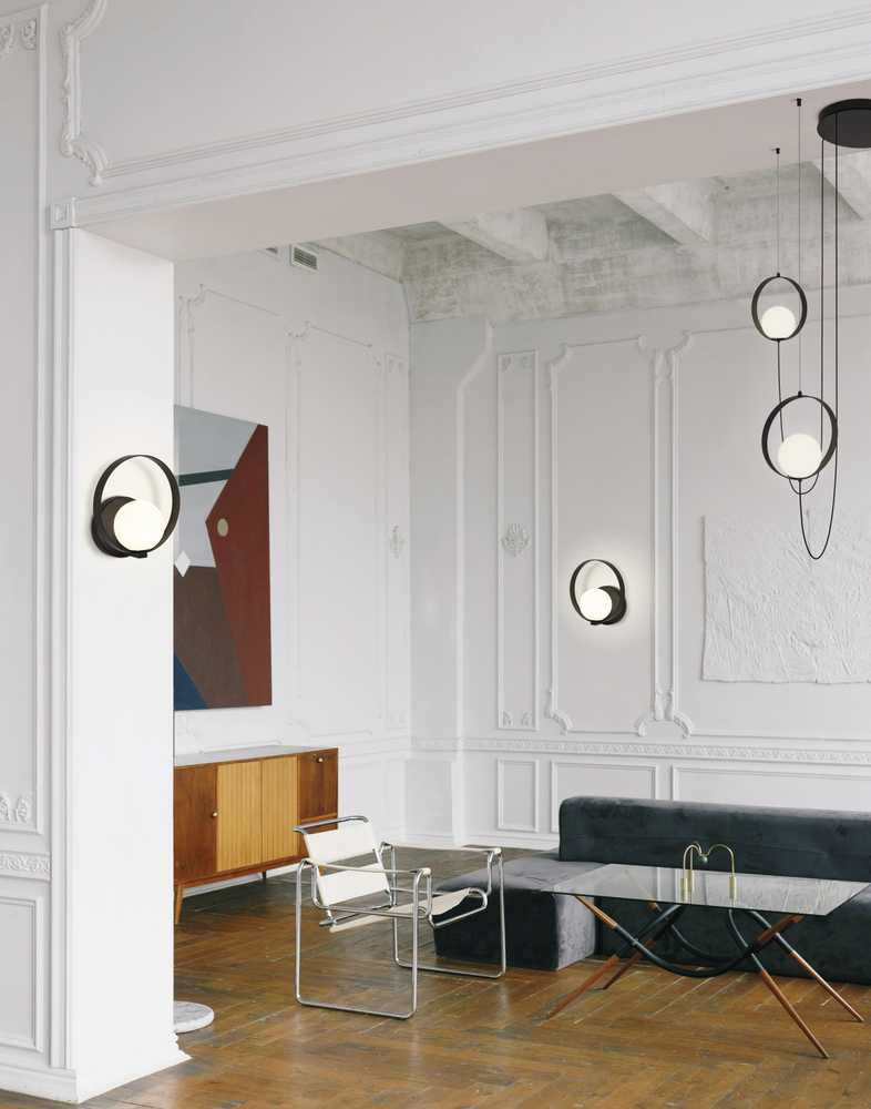 5W LED sieninis šviestuvas HALO, juodos/baltos sp., 2700/3000K, dimeriuojamas, A3815170NDT