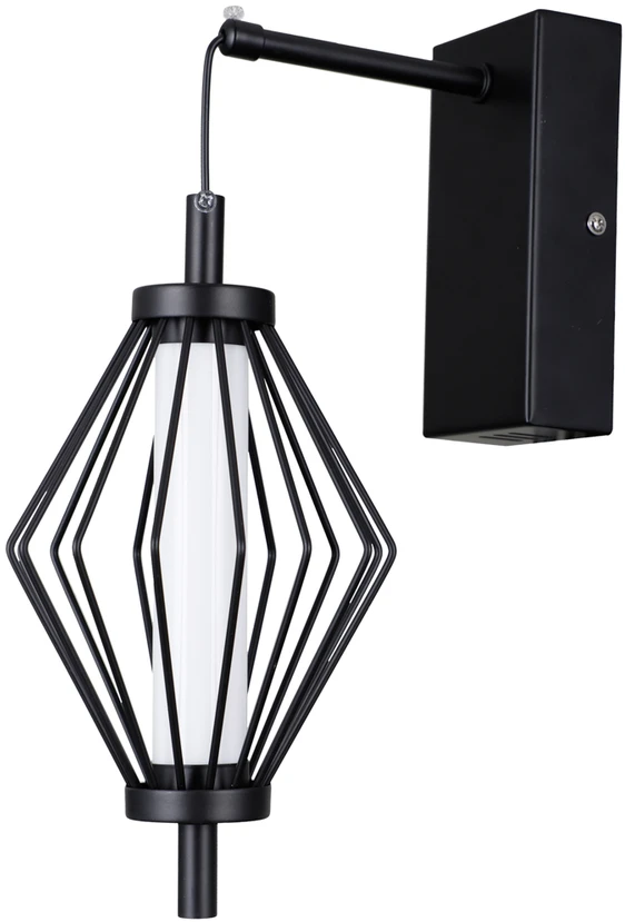 5W LED sieninis šviestuvas SEVIL, juodas, 3000K
