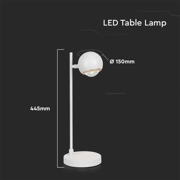 V-tac 5W LED stalo šviestuvas, baltas, 3000K
