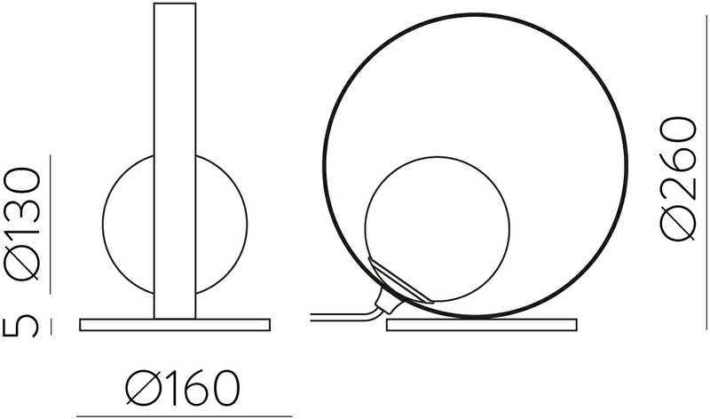 5W LED stalo šviestuvas HALO, juodos/baltos sp., 2700/3000K, S3815170N