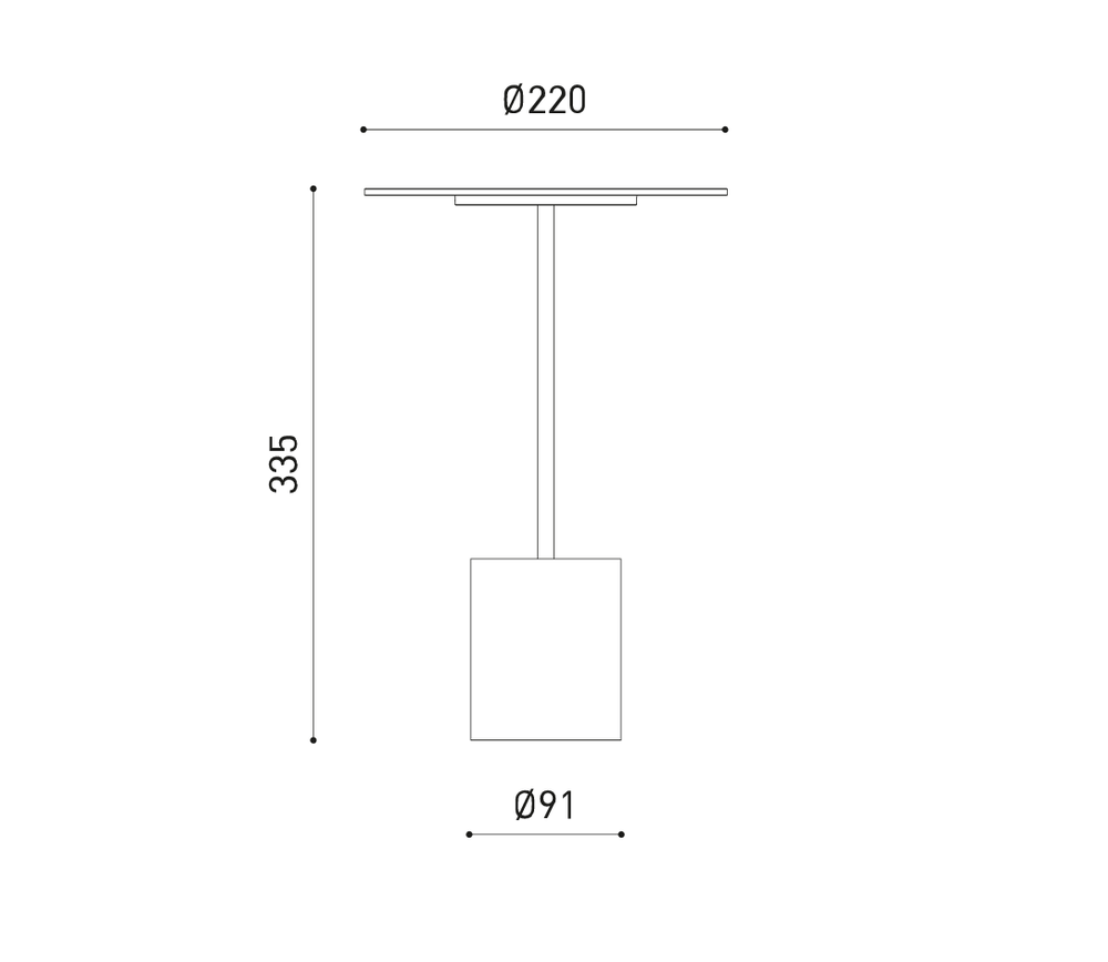 5W LED stalo šviestuvas YORU BIG, baltas, 2700K, dimeriuojamas