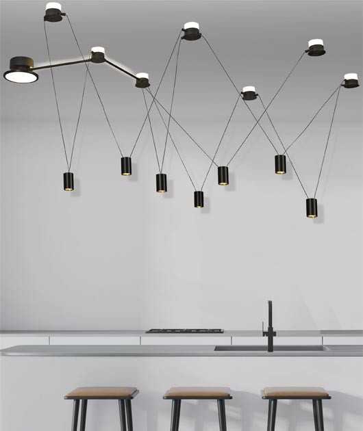 5W LED šviestuvas į 24V PLUG & PLAY sistemą, juodas, 3000K, dimeriuojamas, 19168