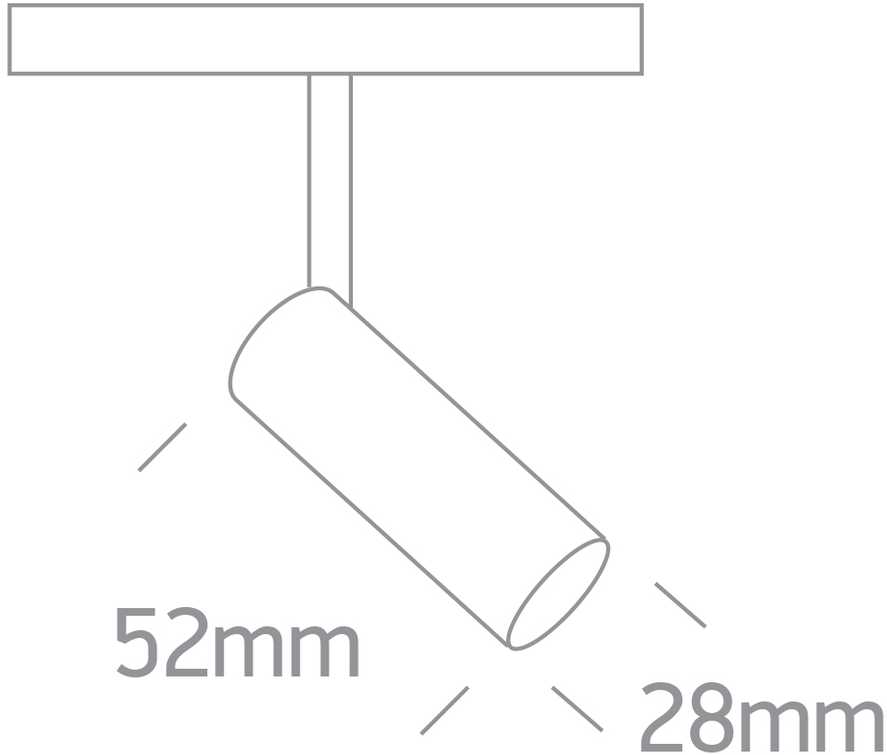 5W LED šviestuvas į magnetines sistemas MINI/P&P, baltas, 3000/4000K, 48V, 38°, DALI, 42122AL/W/V