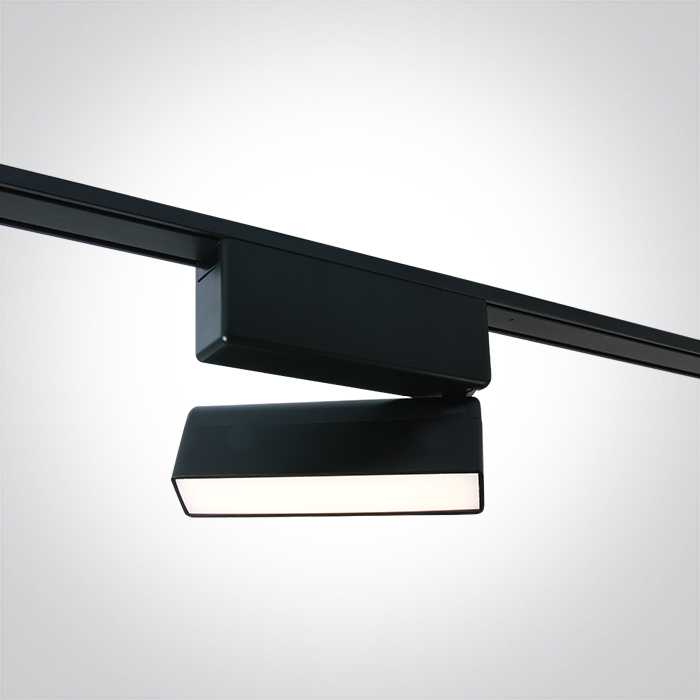 5W LED šviestuvas į magnetines sistemas FLAT, juodas, 3000/4000/5000K, 48V, 120°, 43108FA/B/V