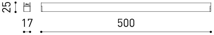 5W šviestuvas į magnetines sistemas LINE 24V, 113°, matinės juodos sp., 3000K, su maitinimo šaltiniu