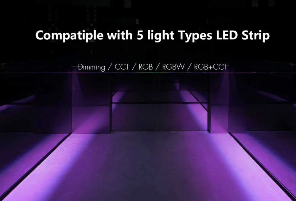 5x(72-192)W TUYA aplikacijos WiFi & RF LED valdiklis, 5 kanalų, veikia per WIFI ir TUYA
