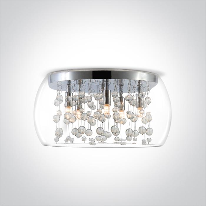 Lubinis šviestuvas 5x9W paviršinis lubų šviestuvas, chromo sp., G9, 62166B