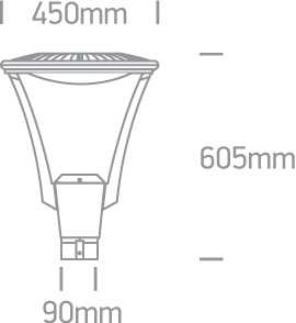 60W LED gatvės šviestuvas, antracito sp., 4000K, 70110/AN/C