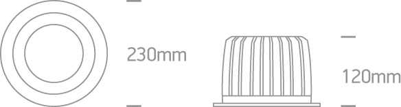 60W LED įleidžiamas šviestuvas, baltas, 4000K, 10160CA/W/C