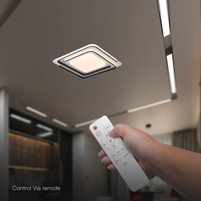 60W LED lubinis šviestuvas, juodos/baltos sp., 3000-6500K, dimeriuojamas