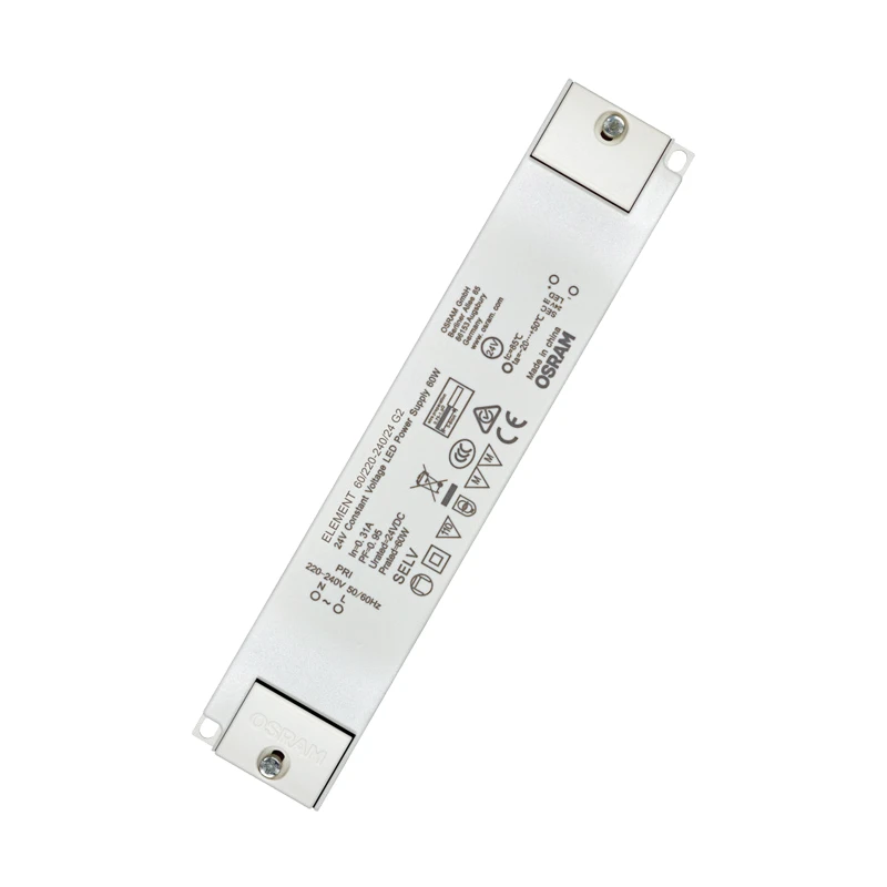 60W LED maitinimo šaltinis, baltas, 24V, IP20, 4052899605527