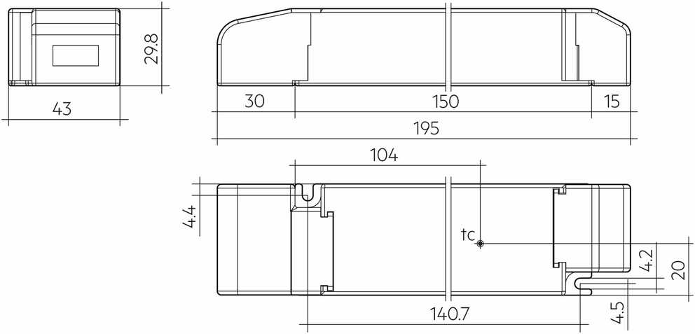 60W LED maitinimo šaltinis TRIDONIC LC ONE4ALL SP, 48V, DALI/PUSH