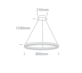 60W LED pakabinamas šviestuvas, baltas, 3000K, 63144B/W/W