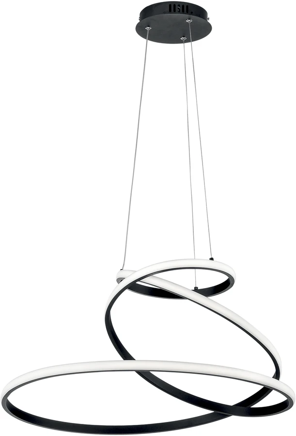 60W LED pakabinamas šviestuvas COASTER, juodas, CCT