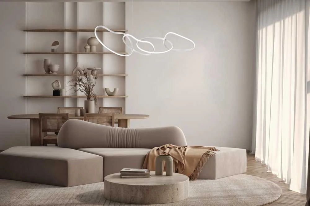 60W LED pakabinamas šviestuvas FONTE, baltas, 3000/4000/6000K