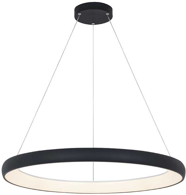 60W LED pakabinamas šviestuvas, juodas, 3000K, dimeriuojamas, 2060