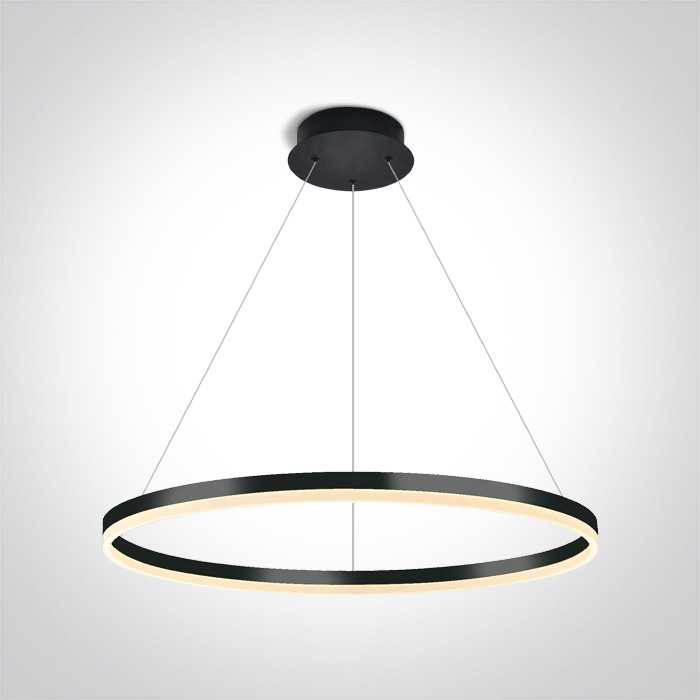 60W LED pakabinamas šviestuvas, juodas, 3000K, 63144B/B/W