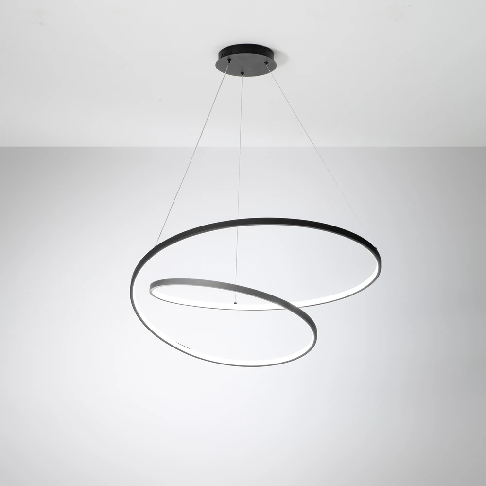 60W LED pakabinamas šviestuvas LIEVE, juodas, CCT