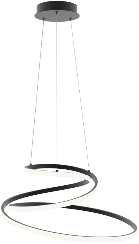 60W LED pakabinamas šviestuvas LORILA, juodas, 3000/4000/6000K