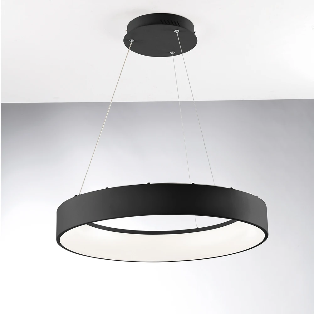 60W LED pakabinamas šviestuvas NOAH, juodas, CCT