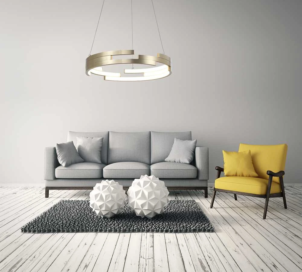 60W LED pakabinamas šviestuvas VELAR, aukso sp., 3000K, dimeriuojamas