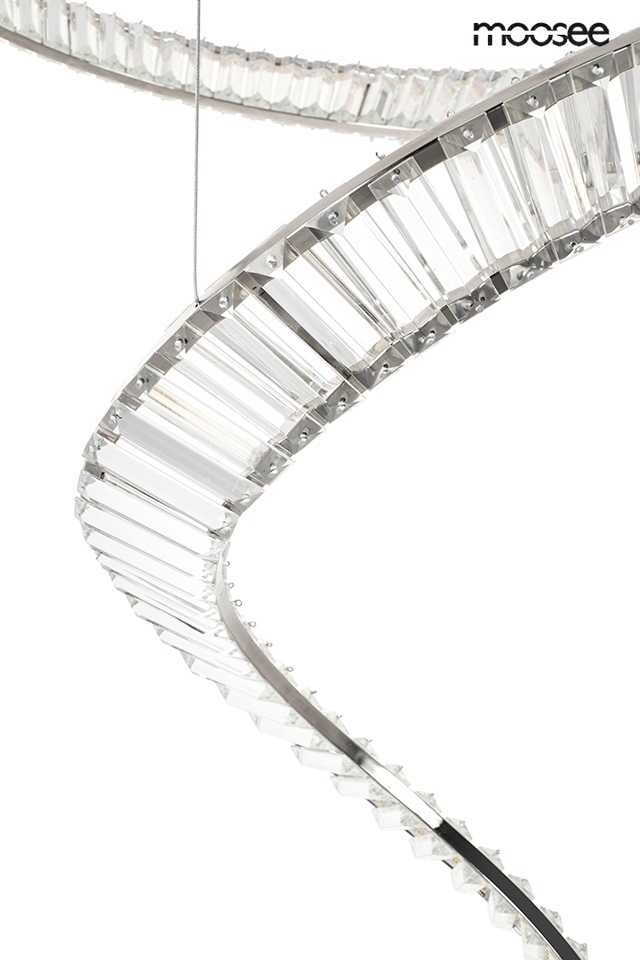 60W LED pakabinamas šviestuvas WAVE CORDON 1A, chromo sp., 3000K