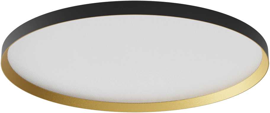 60W LED paviršinis/pakabinamas šviestuvas DAMA, juodos/aukso sp., 3000/4000/5000K, 80cm, 01-3752