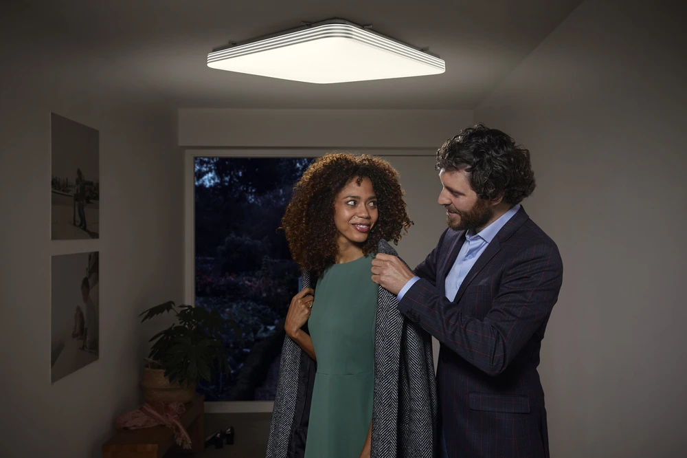 Lubinis šviestuvas Ledvance 60W LED paviršinis šviestuvas ORBIS CLICK, baltas, 3000K, su judesio davikliu