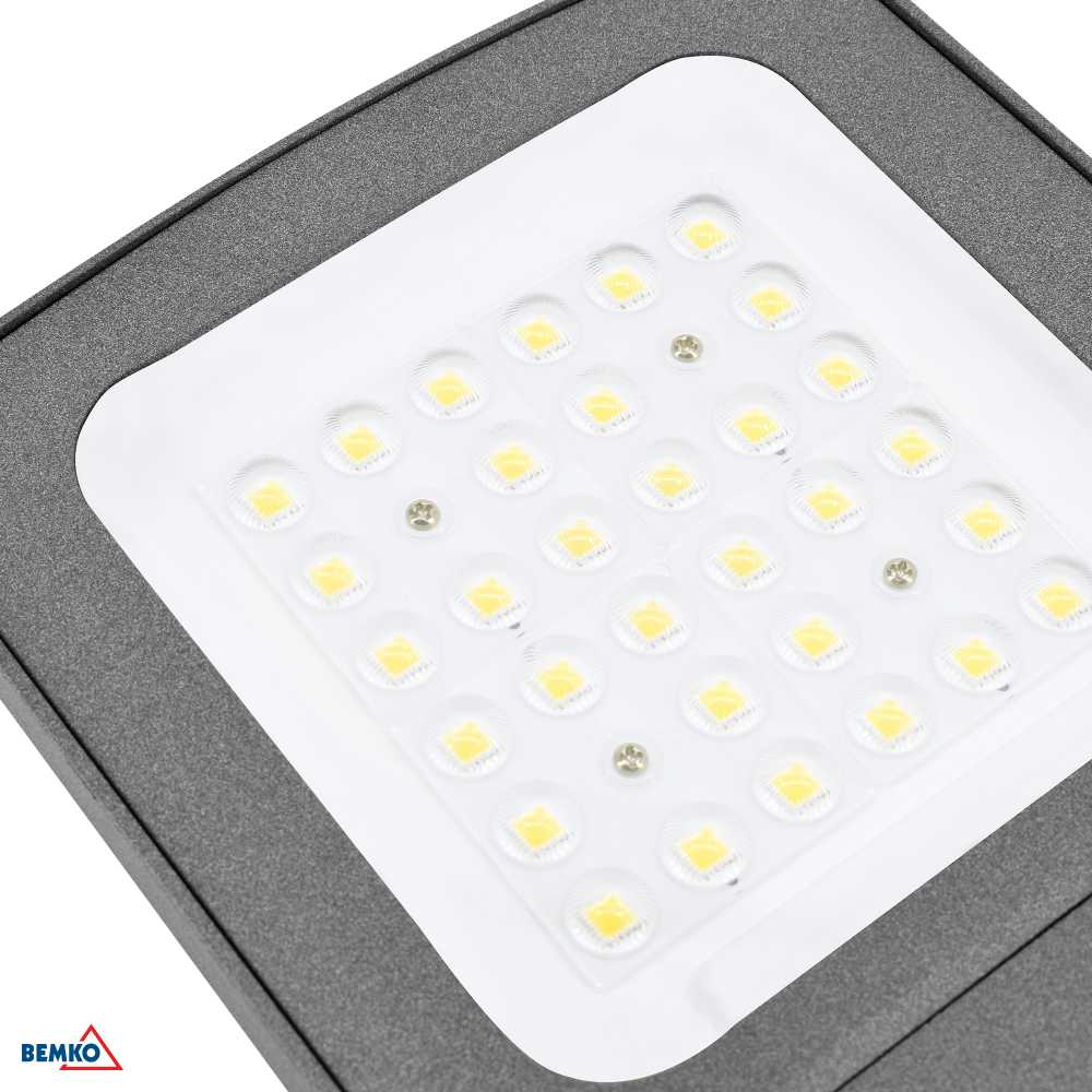 Luxmena 60W LED prožektorius CAMPUS, pilkas, 4000K, IP66