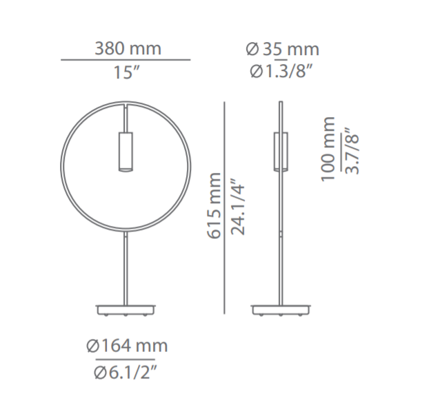 6,1W LED stalo šviestuvas REVOLTA, 3000K, juodas