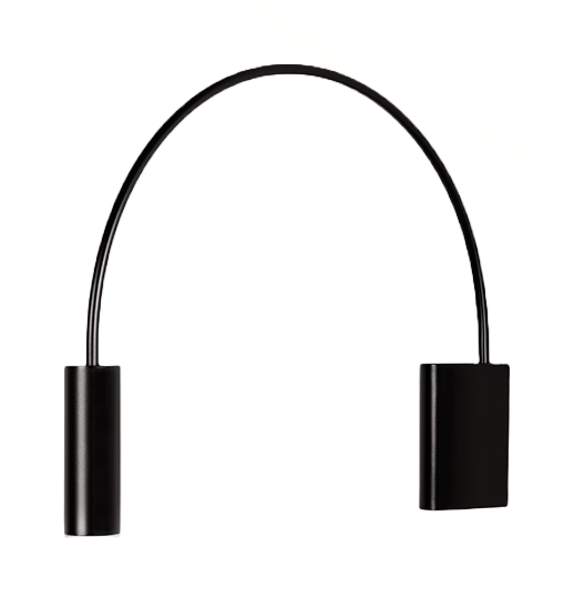 6,2W LED sieninis šviestuvas VOLTA, juodas, 3000K