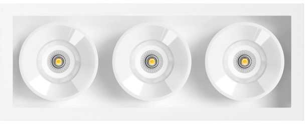 6,3W LED įleidžiamas šviestuvas Juodas FOSTER REC 3, baltas, 3000K