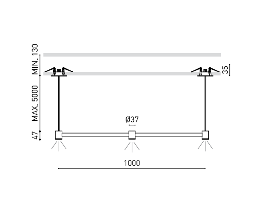 6,3W LED pakabinamas šviestuvas ART BG, aukso sp., 3000K