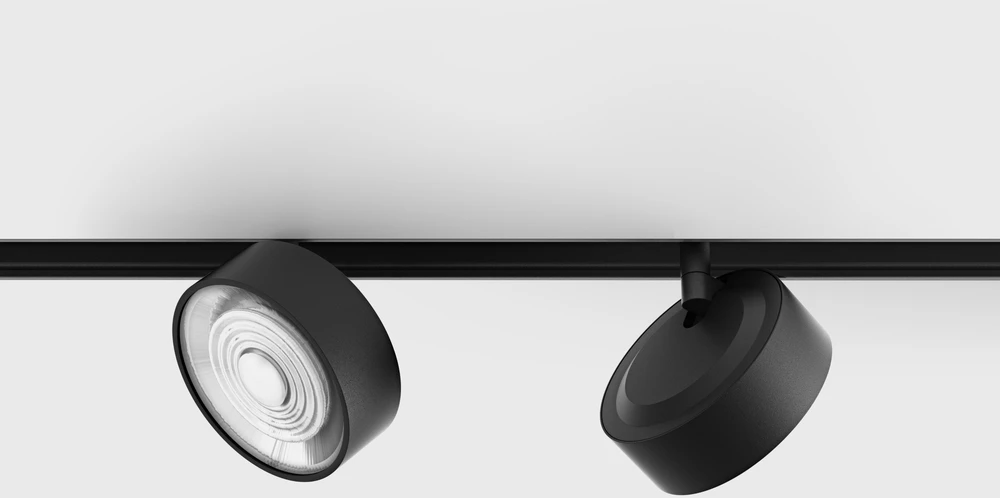 6,3W LED šviestuvas SOL MINI į magnetinę sistemą IN_LINE, juodas, 3000K, 48V, 45°, DALI, 4x