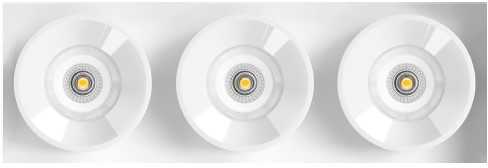 6,3W LED užglaistomas šviestuvas Juodas FOSTER TRI 3 FLOOD, baltas, 3000K