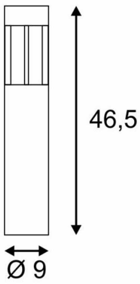 6.3W pastatomas šviestuvas SLOTS 45, antracito sp., 3000K