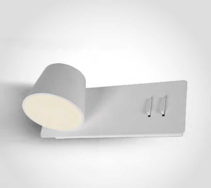 6+4W LED sieninis šviestuvas, baltas, 3000K, 65147/W/W