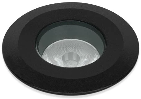 6,5W LED įleidžiamas į žemę šviestuvas CNC 50 2.0 T, juodas, 3000K, 50°
