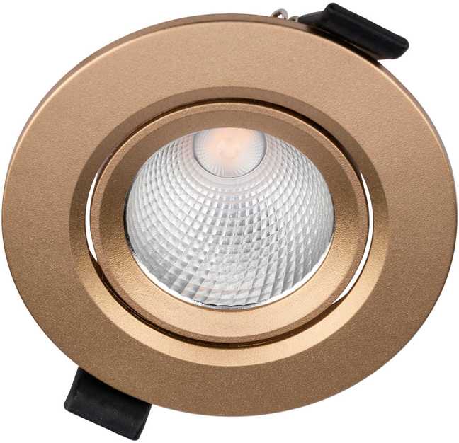 6,5W LED įleidžiamas pakreipiamas šviestuvas PT 08, matinės aukso sp., 4000K
