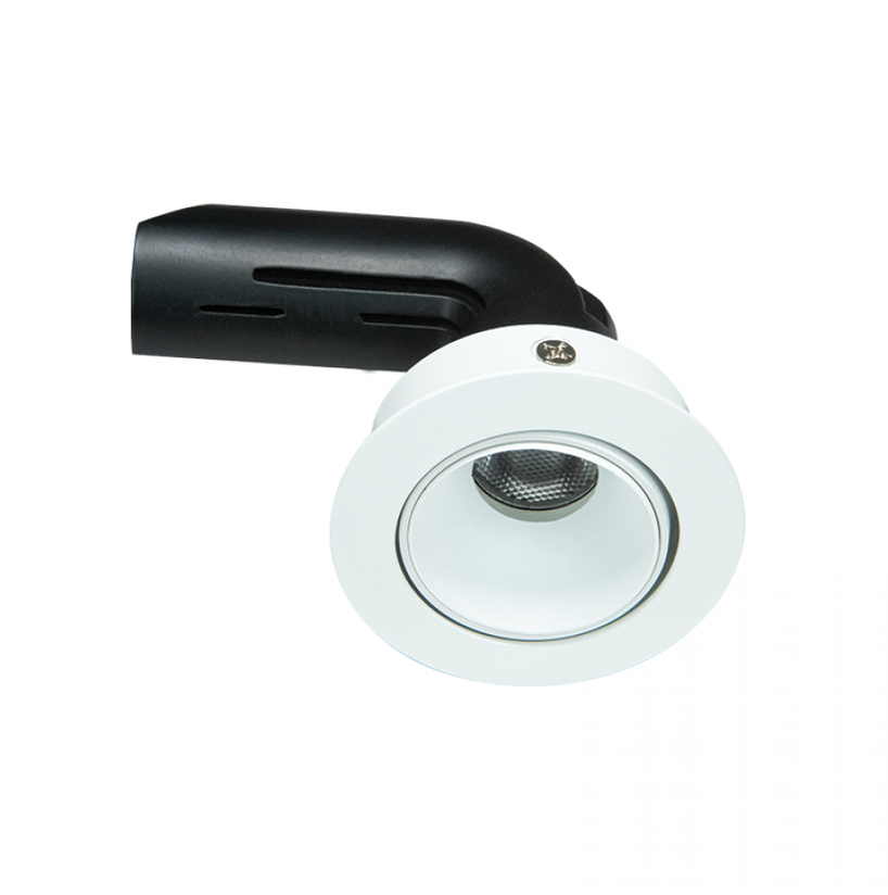 6,5W LED įleidžiamas pakreipiamas šviestuvas, matinės baltos sp., 2700K, S139