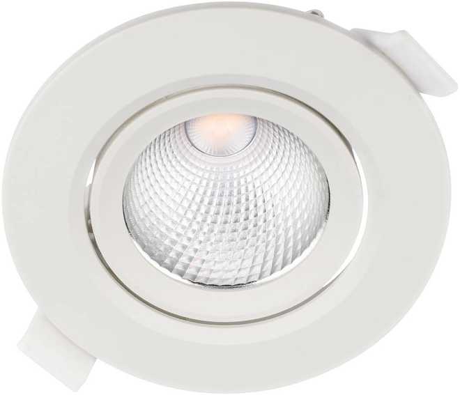 6,5W LED įleidžiamas pakreipiamas šviestuvas PT 08, matinės baltos sp., 6000K