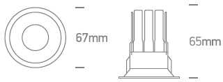6,5W LED įleidžiamas šviestuvas, baltas, 3000/3500/4000K, IP65, dimeriuojamas, 10107WP/W/V
