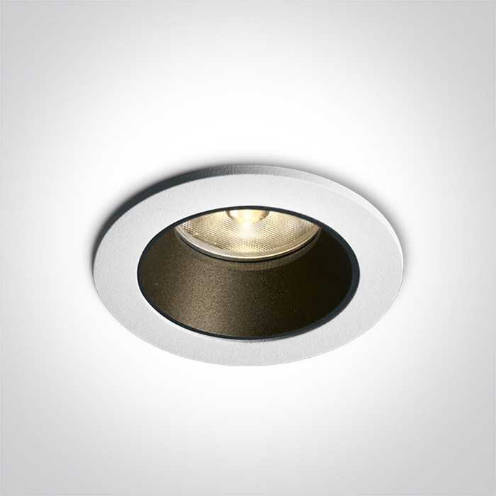 6,5W LED įleidžiamas šviestuvas, baltas, 3000K, 10107K/W/W