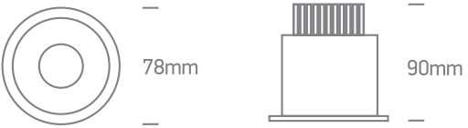 6,5W LED įleidžiamas šviestuvas, baltas, 3000/3500/4000K, IP54, dimeriuojamas, 10107WD/W/V