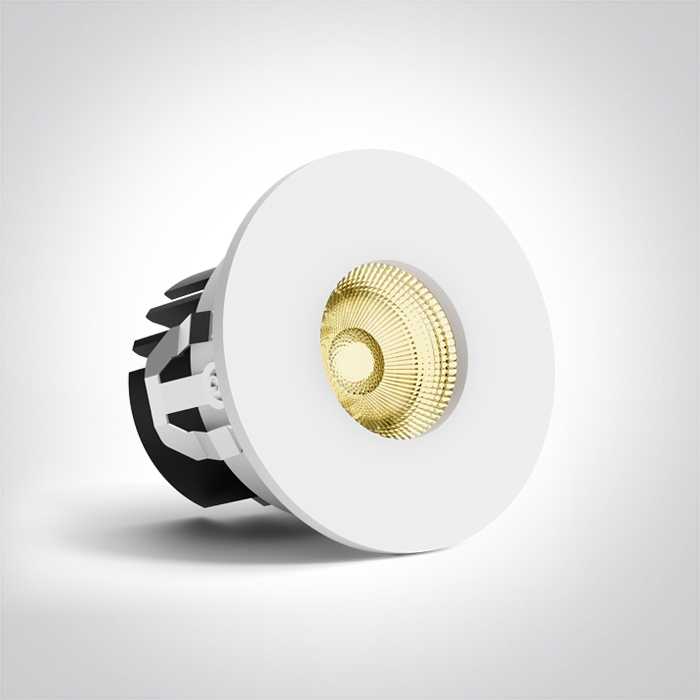 6,5W LED įleidžiamas šviestuvas, baltas, 3000K, dimeriuojamas, 10107PA/W/W