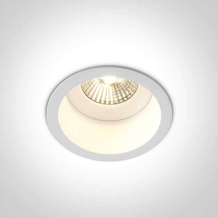 6,5W LED įleidžiamas šviestuvas, baltas, 3000/3500/4000K, IP54, dimeriuojamas, 10107WD/W/V