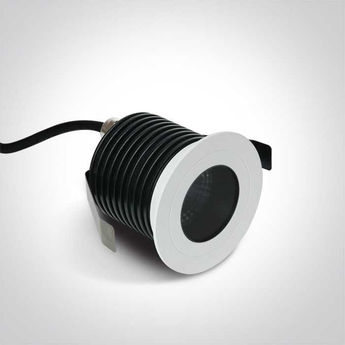 6,5W LED įleidžiamas šviestuvas, baltas, 3000K, 10107H/W/W
