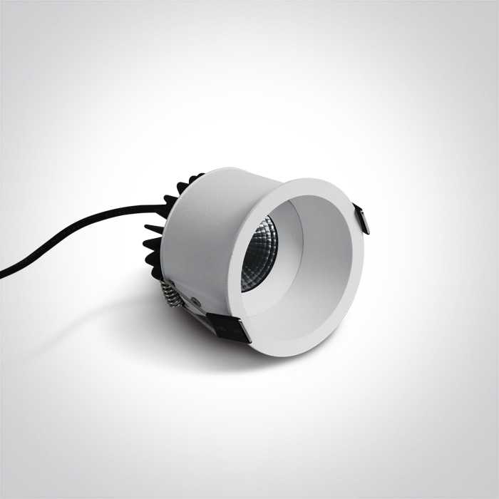 6,5W LED įleidžiamas šviestuvas, baltas, 3000K, 10107WD/W/W