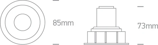 6,5W LED įleidžiamas šviestuvas, baltas, 3000/3500/4000K, 10107K/W/V